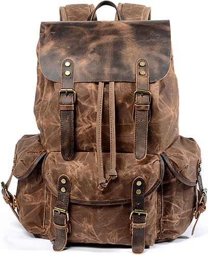 Men waxed canvas leather - waxed,