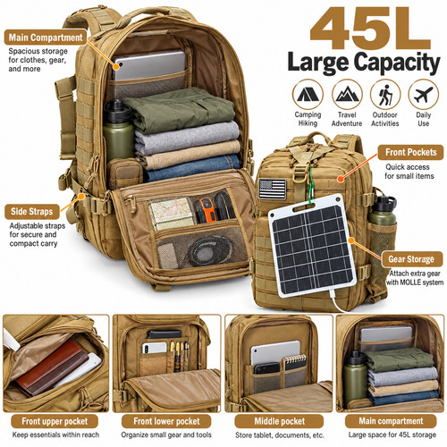 45l tactical backpack - 45l, military